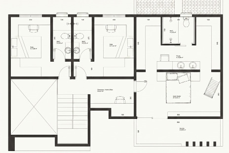 Residenza Keta, pianta del piano primo
