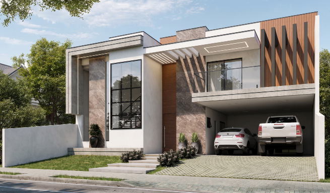 Residenza Keta, prospettiva della facciata