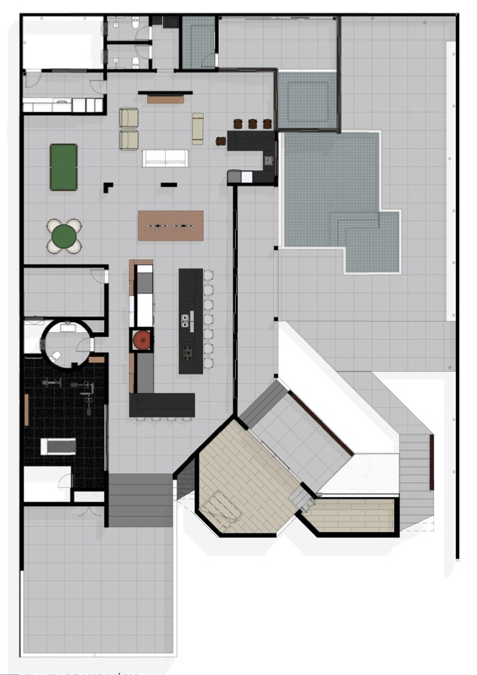 Casa Clema, layout arredato